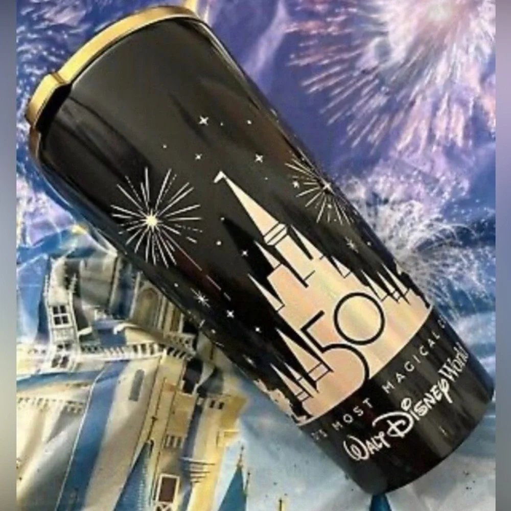 DISNEY World 50th Anniversary Stainless Steel Corkcicle Tumbler - Picture 3 of 9